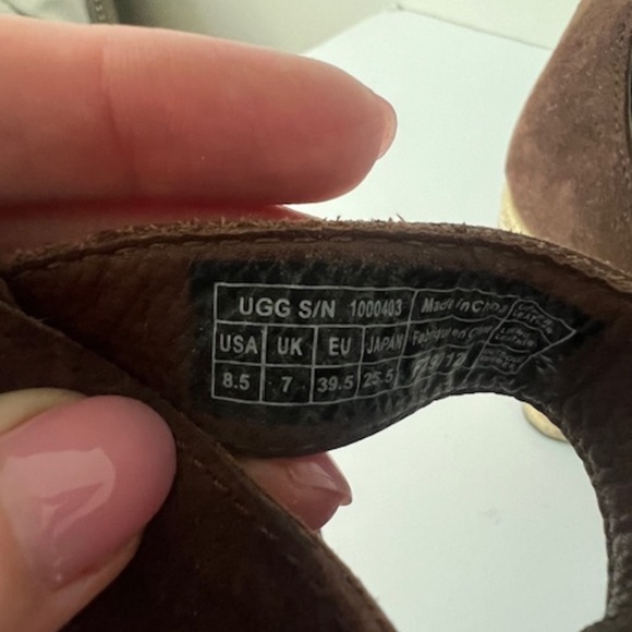 Ugg Australia Dark Brown Wedge Sandals - Picture 3 of 3